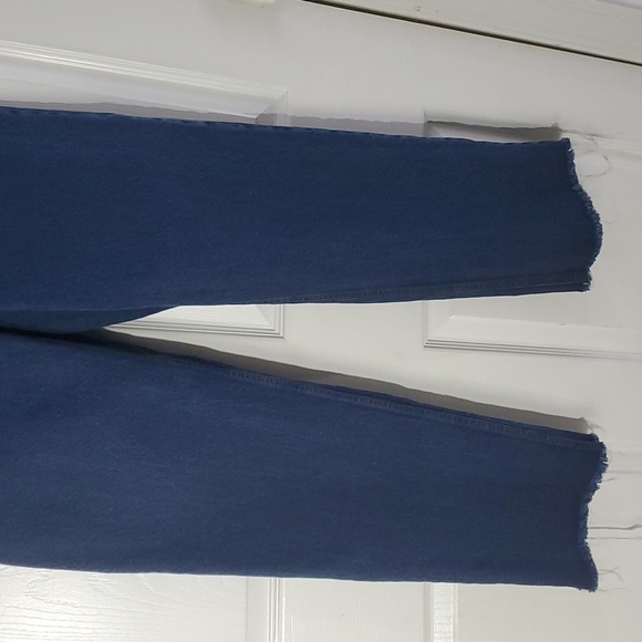 ZARA The New Daddy Straight Leg Raw Hem Jeans Size 6 - Picture 5 of 16